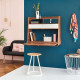 Wall Secretary Desk Gaston Walnut 60 - Slate Grey Wall Secretary Desk Gaston Walnut 60 - Slate Grey